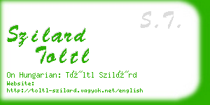 szilard toltl business card